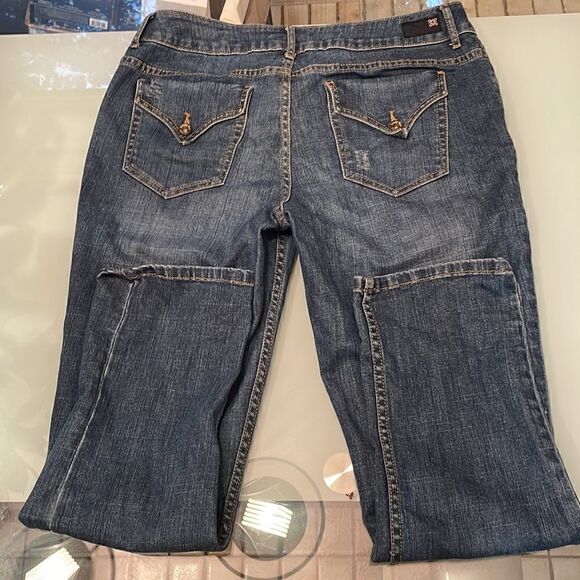 Simply Vera Vera wang jeans 8 stretchy blue straight - Picture 5 of 14